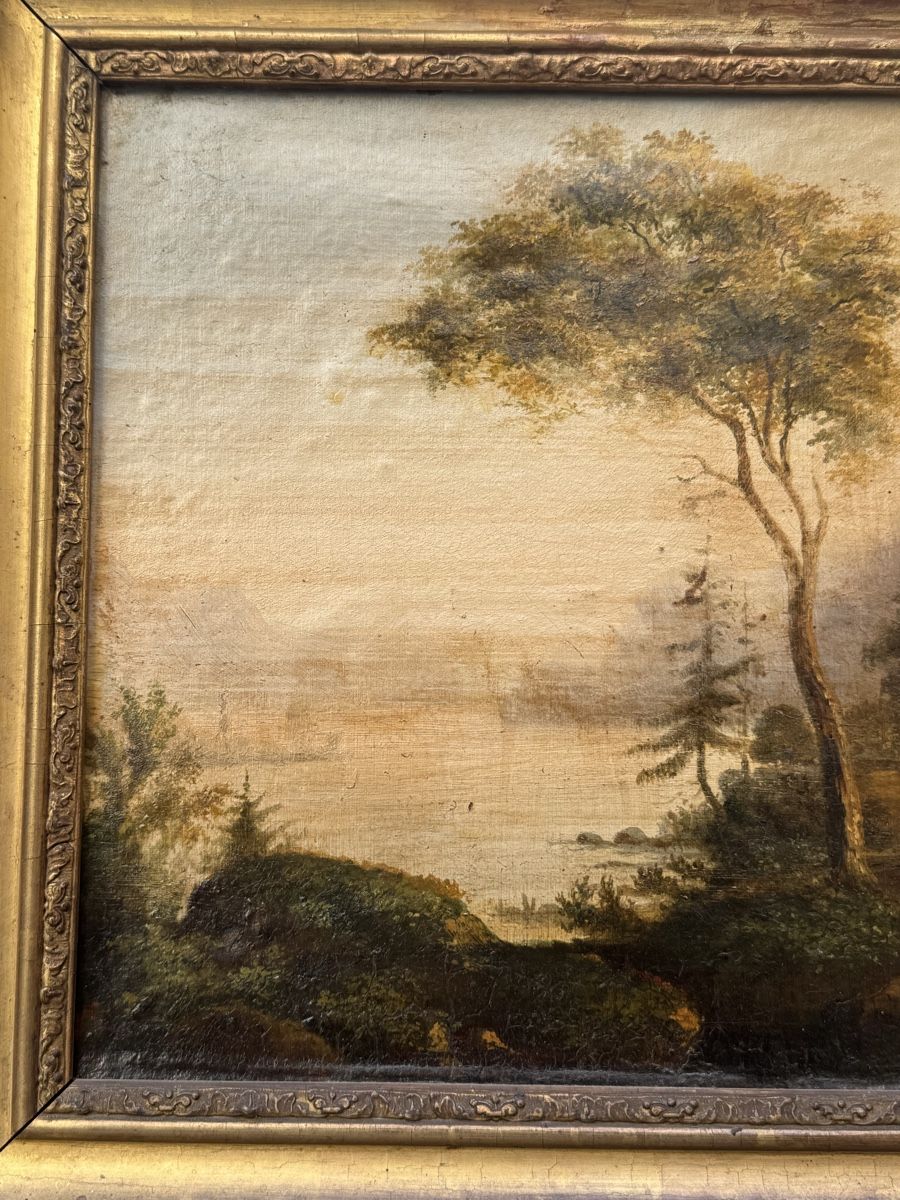 Dipinti: Antico dipinto paesaggio montano olio – Usato da Genève venduto da Atelier.Curio 2
