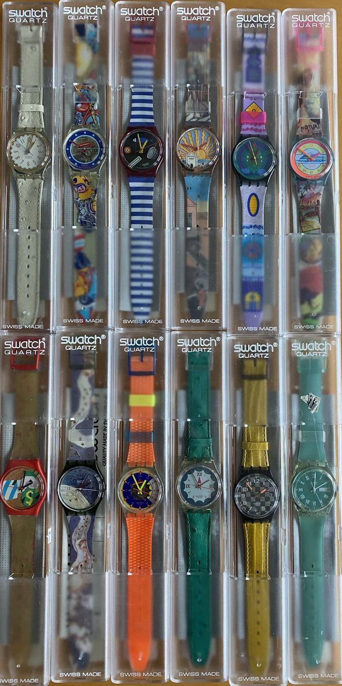 SWATCH Sammlung Total 19 Uhren sehr selten Teil (Neu