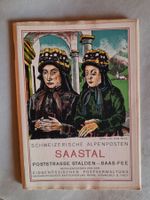 Schweizerische Alpenpost SAASTAL - 1934 mit Karte