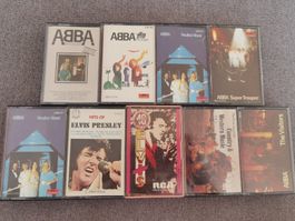 9 Audio Kassetten ABBA, Elvis