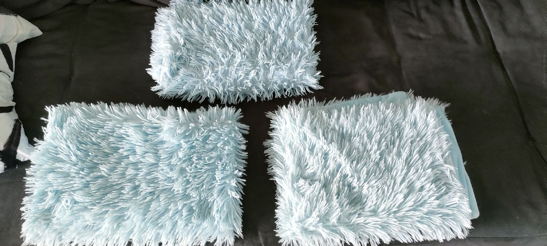 Coperte: 3er Set Überdecken - kuschelige Decken türkis – Usato da Muri AG venduto da Mupuputs 2