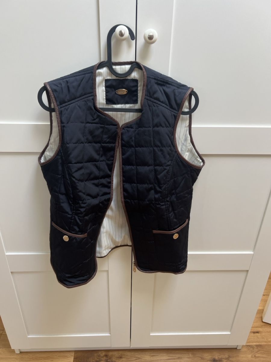 Massimo Dutti Gilets & Westen: Steppweste Massimo Dutti schwarz mit Lederdetails – Neu (gemäss Beschreibung) aus Zürich von Vania55