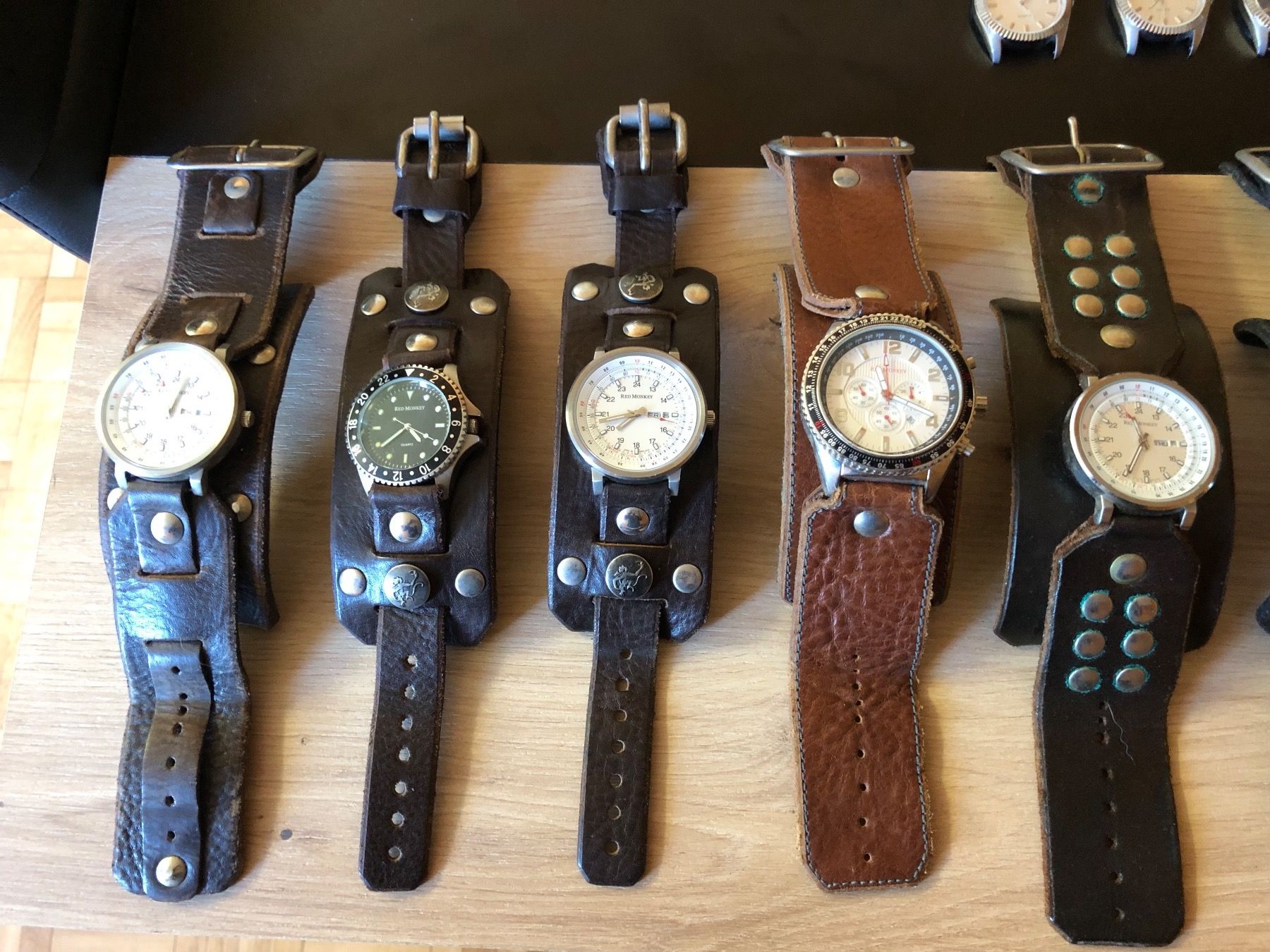 Armbänder & -reifen: Echt leder armband uhren sammlung der marke Red Monkey – Neu (gemäss Beschreibung) aus Reichenburg von Be-nice 3