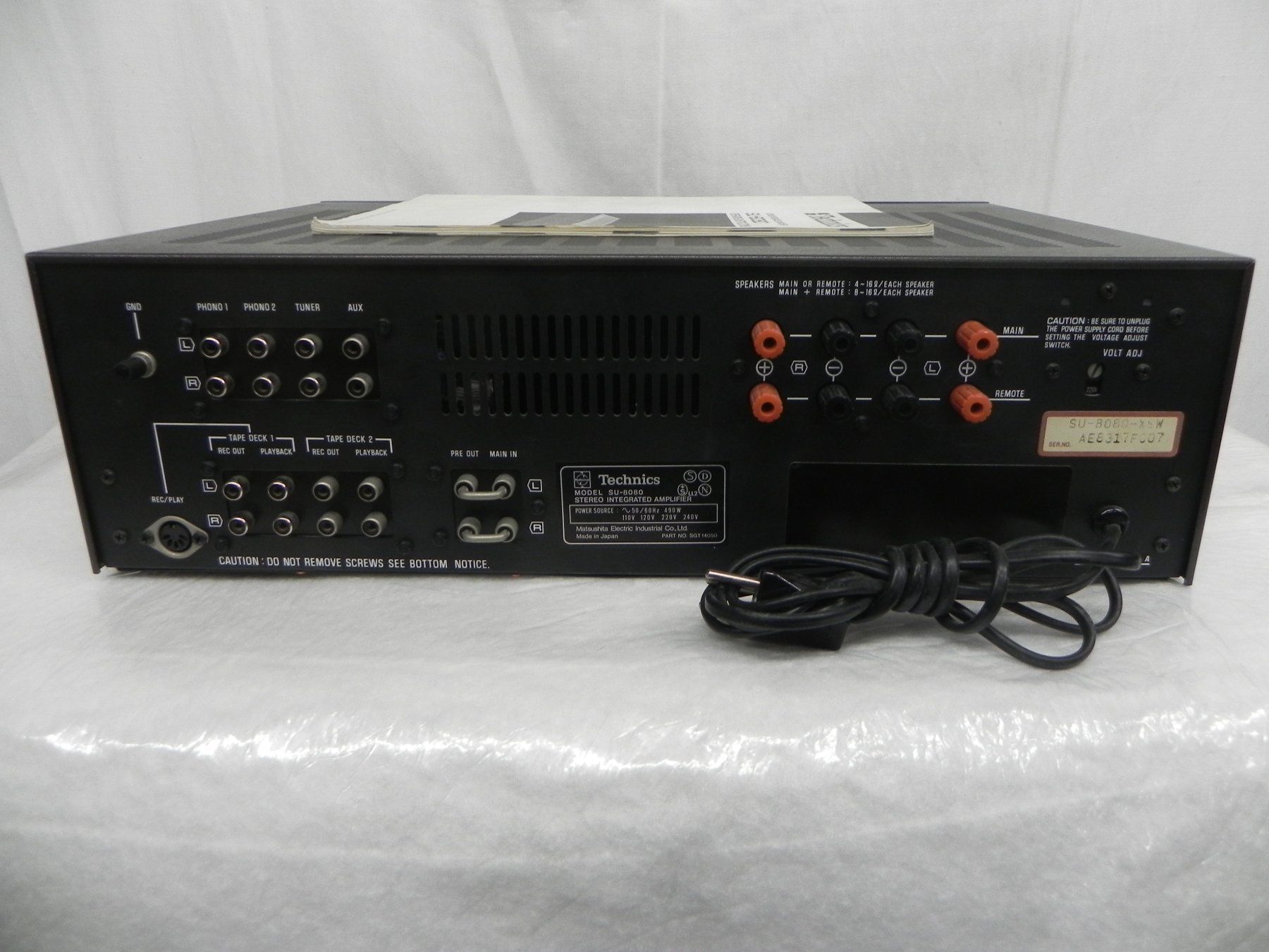 Technics Amplificatori: Technics SU-8080  Verstärker revidiert Total Liquidation – Usato da Basel venduto da Life-Style-Art 7
