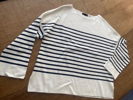 Massimo Dutti Pullover Gr.S/M weiss/blau gestreift neuw.