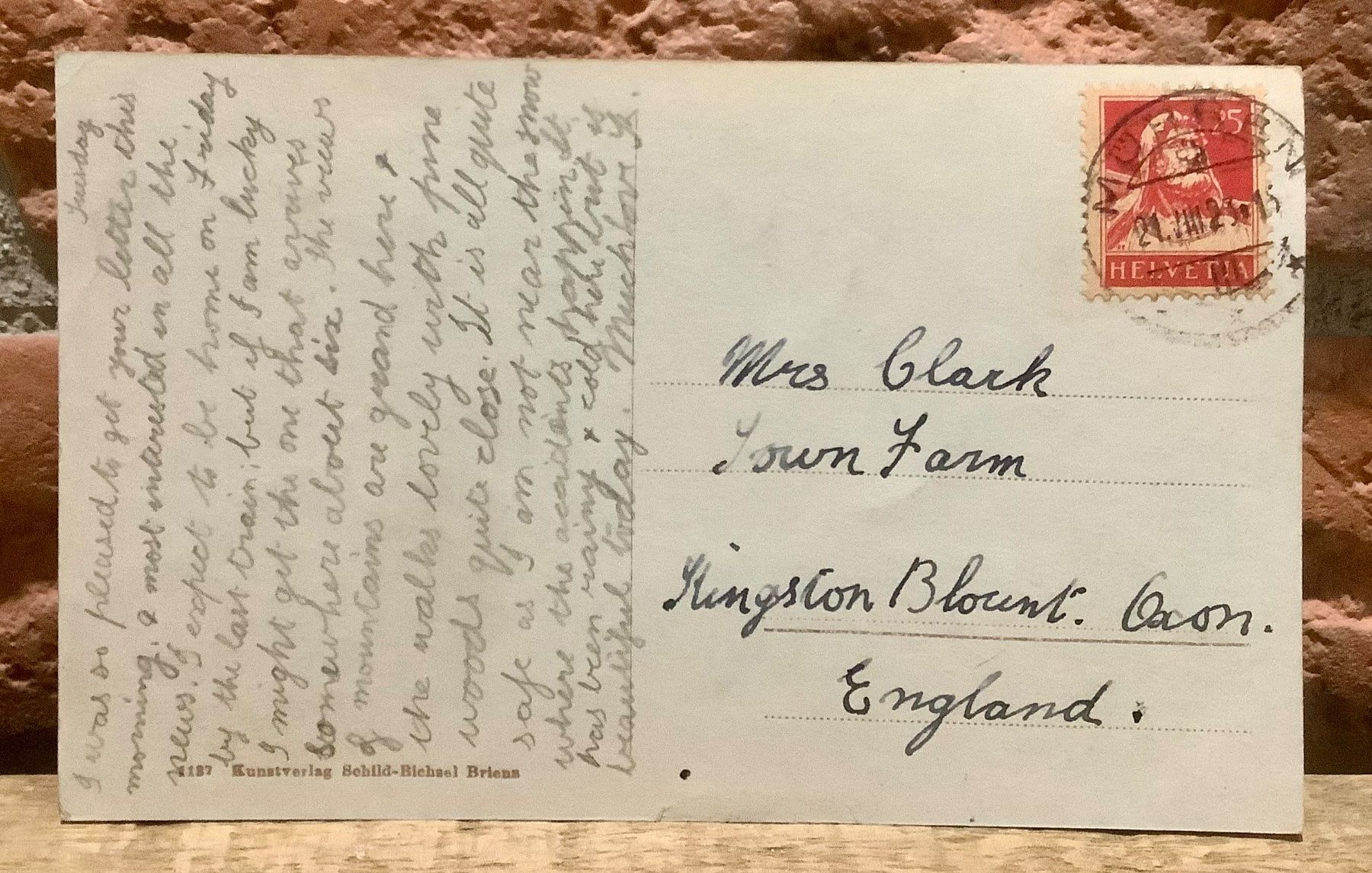 Ansichtskarten: 1923 - MÜRREN mit Mönch & Eiger - Berner Oberland – Gebraucht aus Root von ENGLAND-TREASURES 2