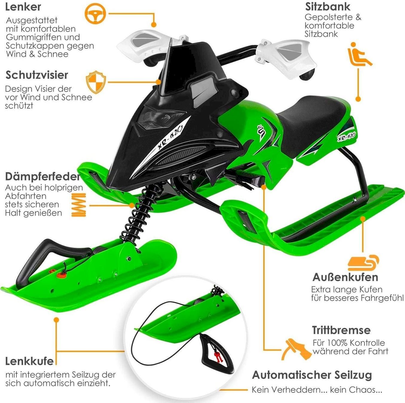 Slitta: Lenkschlitten XR-420 grün/schwarz – Nuovo e nell'imballaggio originale da Bottighofen venduto da zaap 2