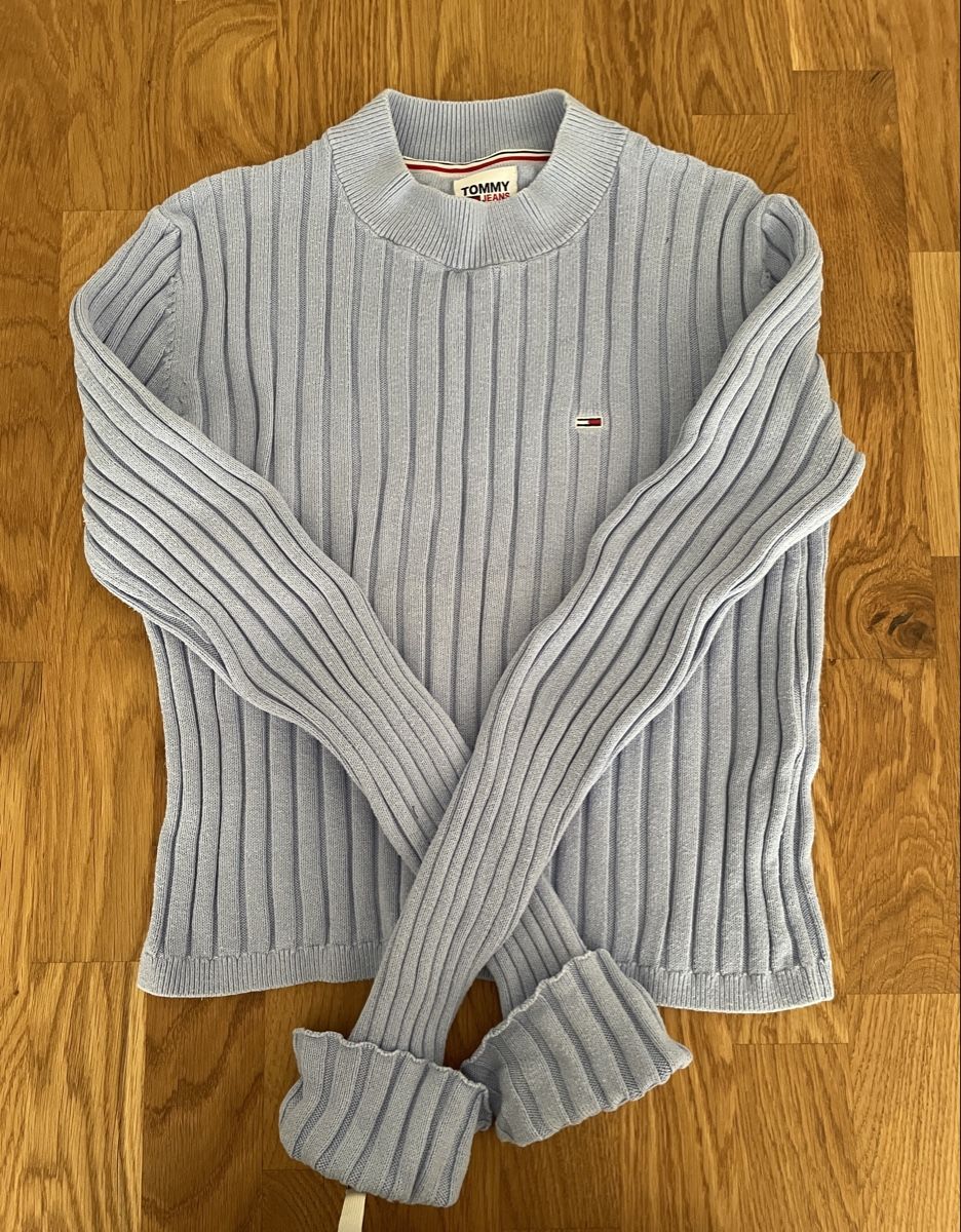 Tommy Hilfiger Maglioni & Felpe: Pullover Tommy Jeans gerippt hellblau Grösse S – Usato da Rorbas venduto da naama777