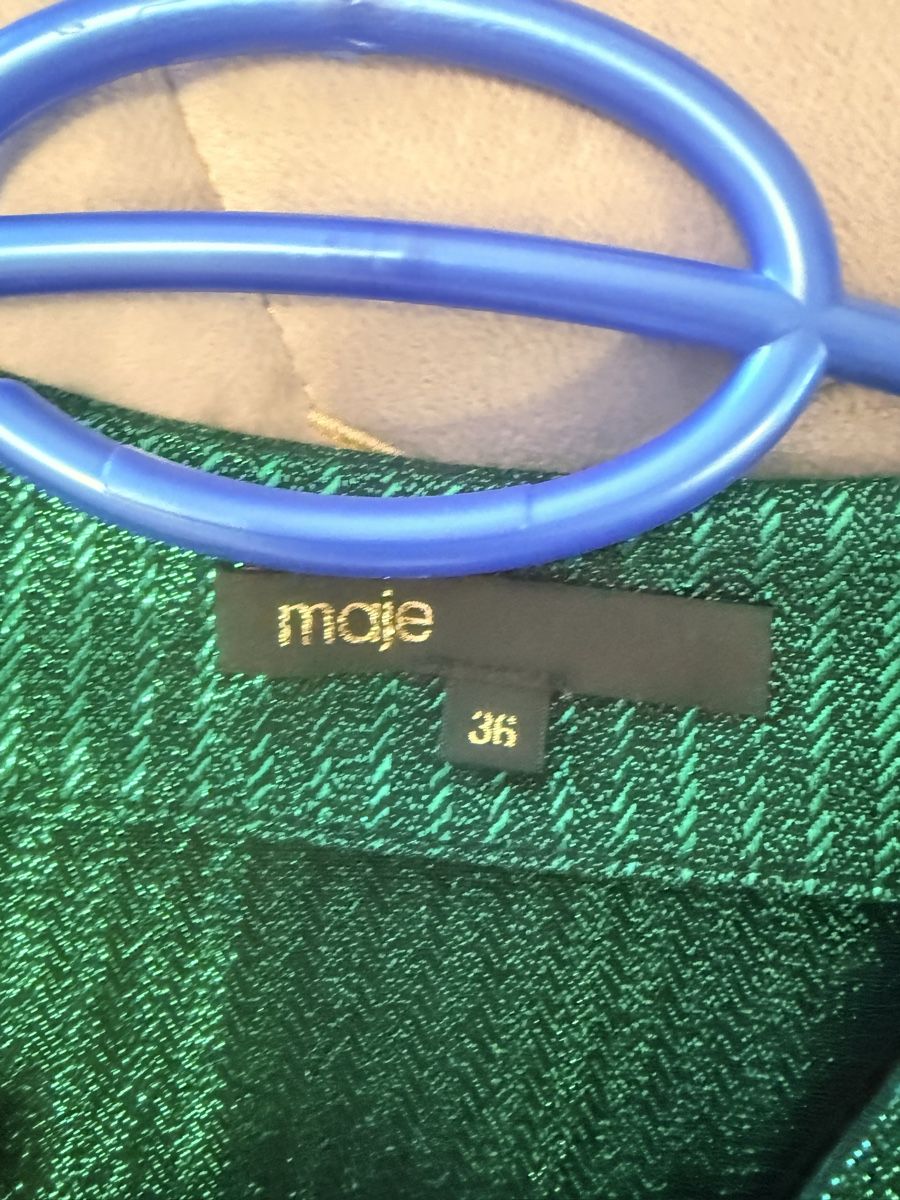 Maje Vestiti: Maje green shiny evening mini dress – Nuovo (secondo la descrizione) da Genève venduto da iri_f78b 2