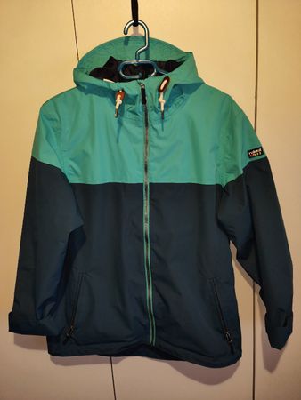 RUKKA Damen Outdoor-Jacke Gr. 42 türkis/blau mit Kapuze