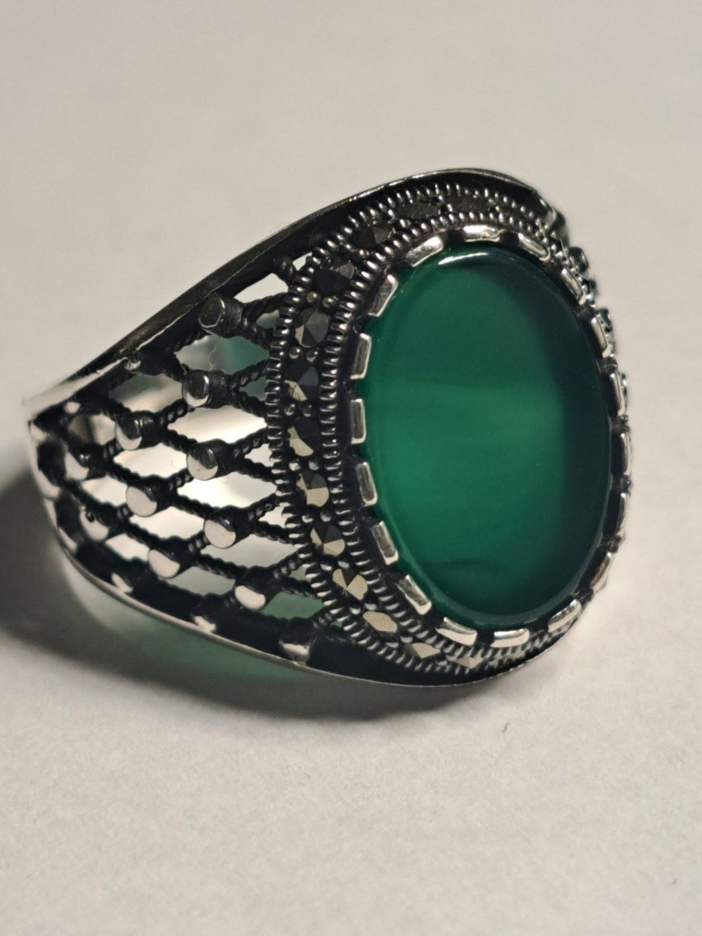 Ringe: 0005 - Bague en argent, Agate, taille 63 – Neu und originalverpackt aus Neuchâtel von NIDAVELIR 2