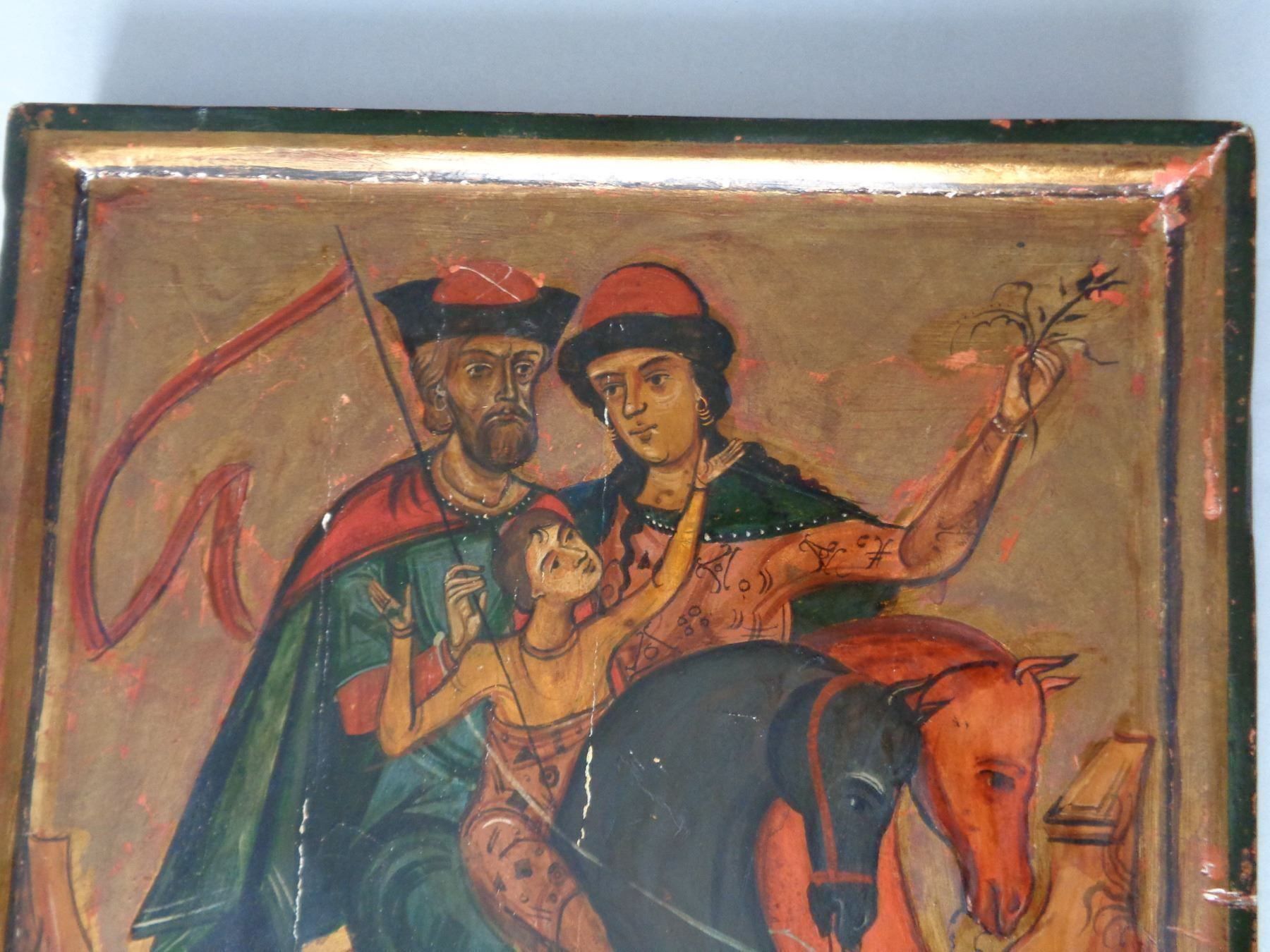 Dipinti: Alte Ikone handgemalt - Boris und Gleb ? – Usato da Chur venduto da omonia 1