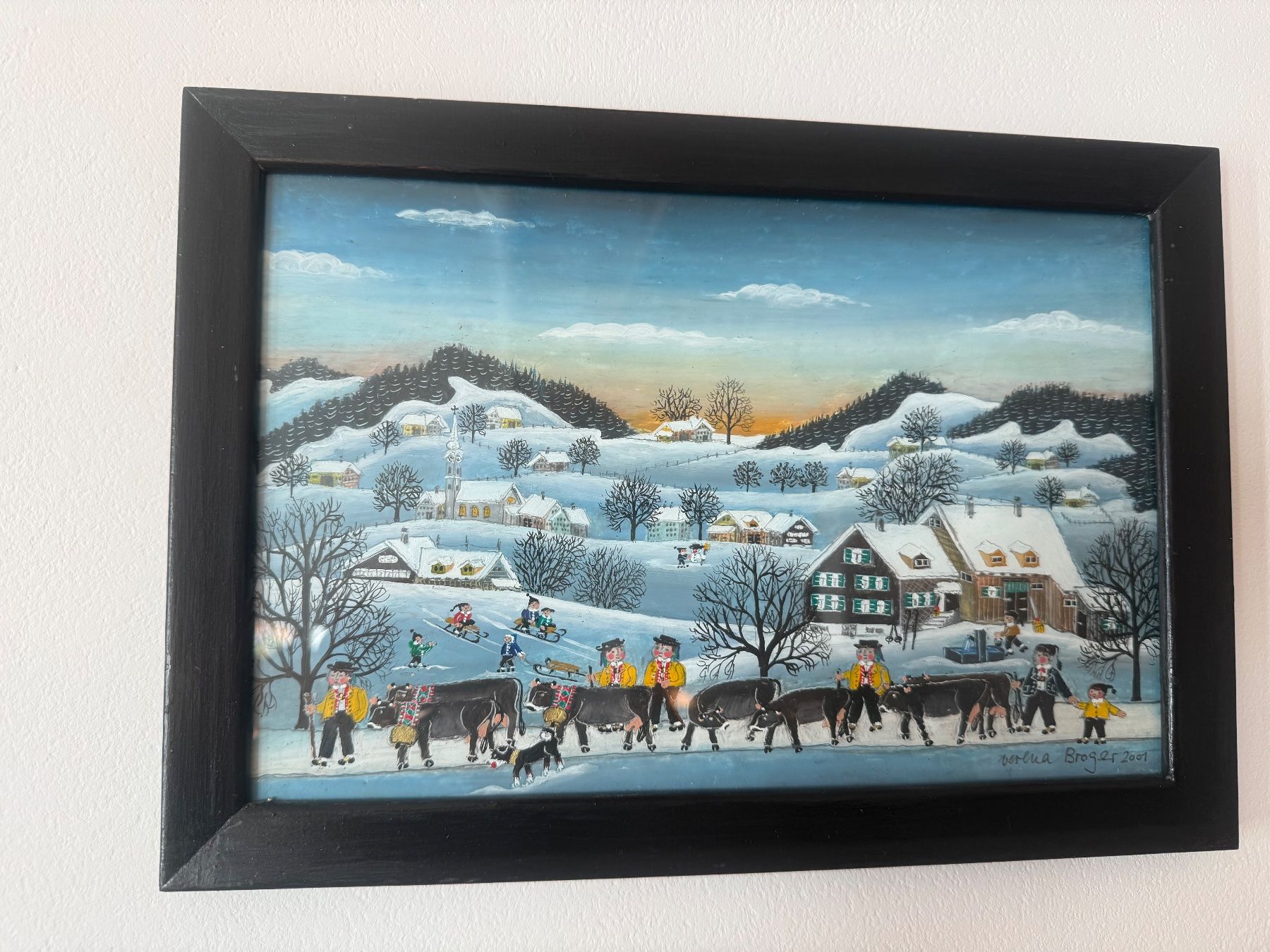 Dipinti: Winterbild von Verena Broger – Usato da Eichberg venduto da Peter0231 4