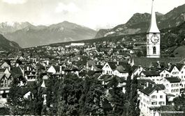 Chur - Stadt von oben + 1958