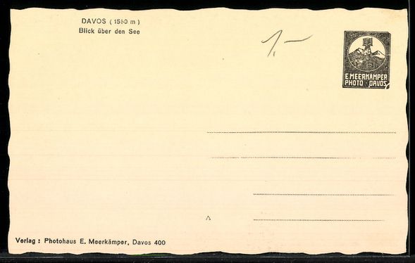 Cartes postales: AK Davos, Blick über den See – D'occasion à Berlin par bartko-reher 1