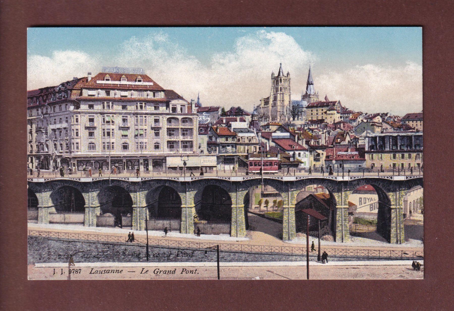 Ansichtskarten: LAUSANNE - Grand Pont - Tram – Gebraucht aus Pully von nicecards