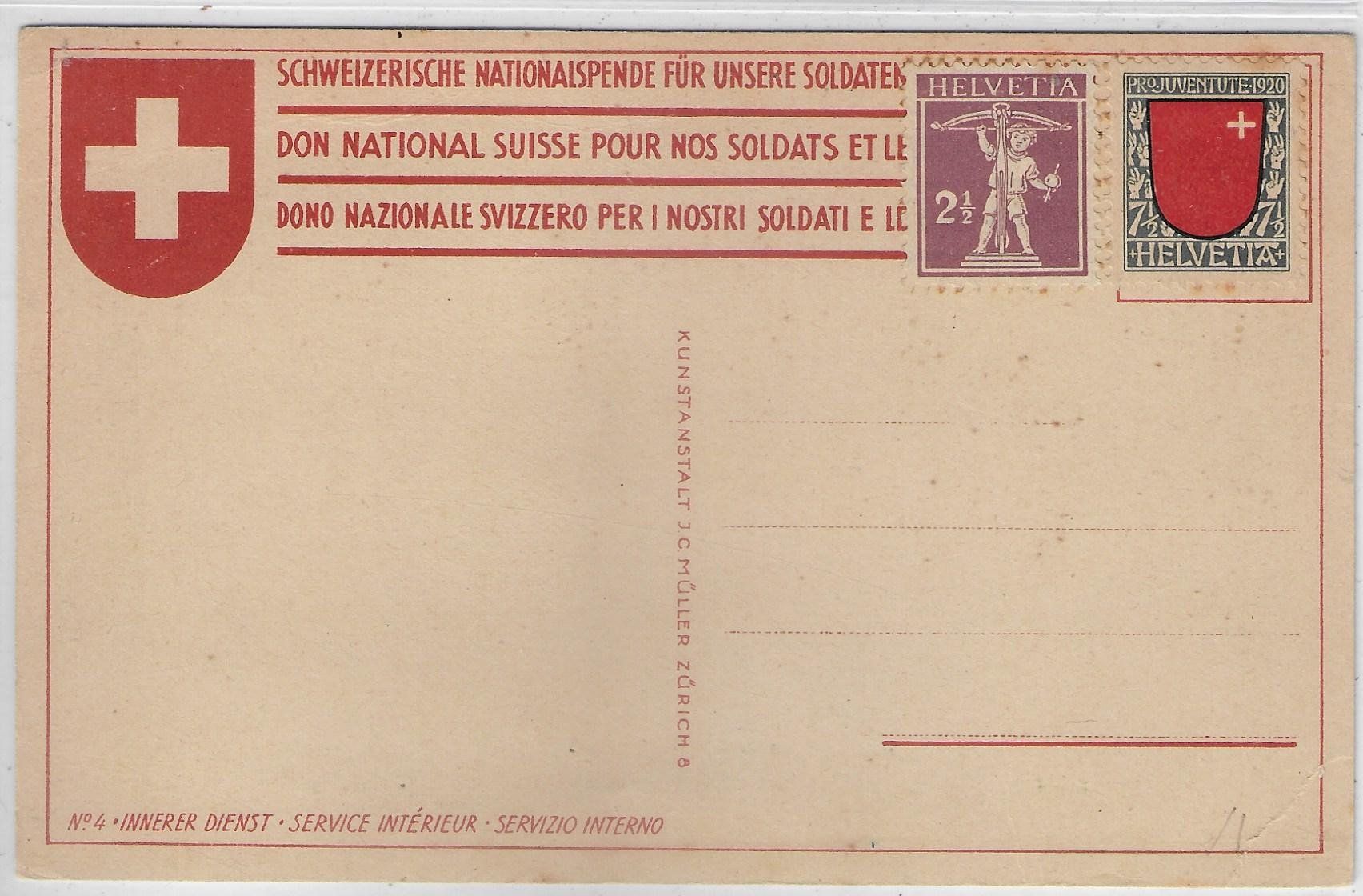 Cartoline postali: Innerer Dienst - Service interieur - Armee Suisse – Usato da Ettingen venduto da Kartenplanet 1