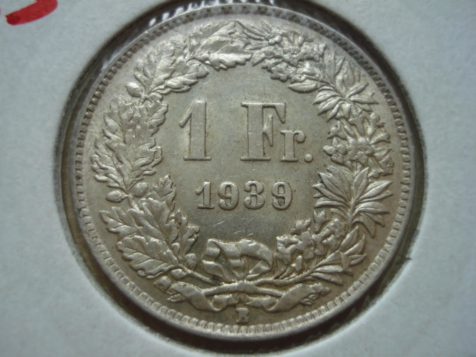 Tutti le monete: (133)  1 Franken  1939 – Usato da Erlach venduto da Net-Coins 1