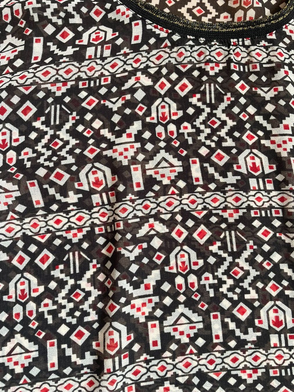 Maison Scotch Blusen: Scotch&Soda Bluse Gr. M, halbtransparent, ethno muster, – Gebraucht aus Hubersdorf von JanasHeartTreasures 3