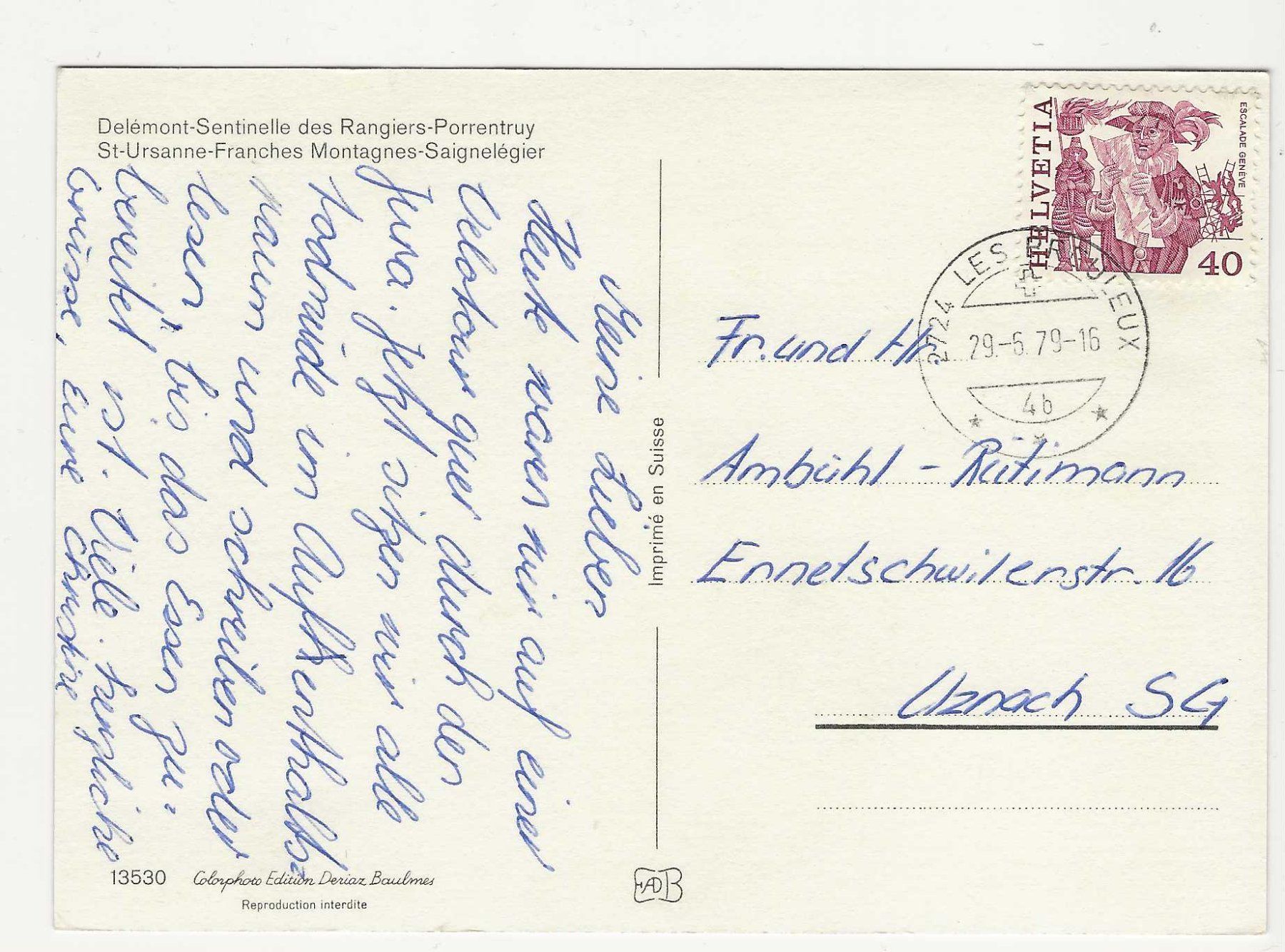 Cartes postales: JURA – D'occasion à Küttigen par rolypo 1