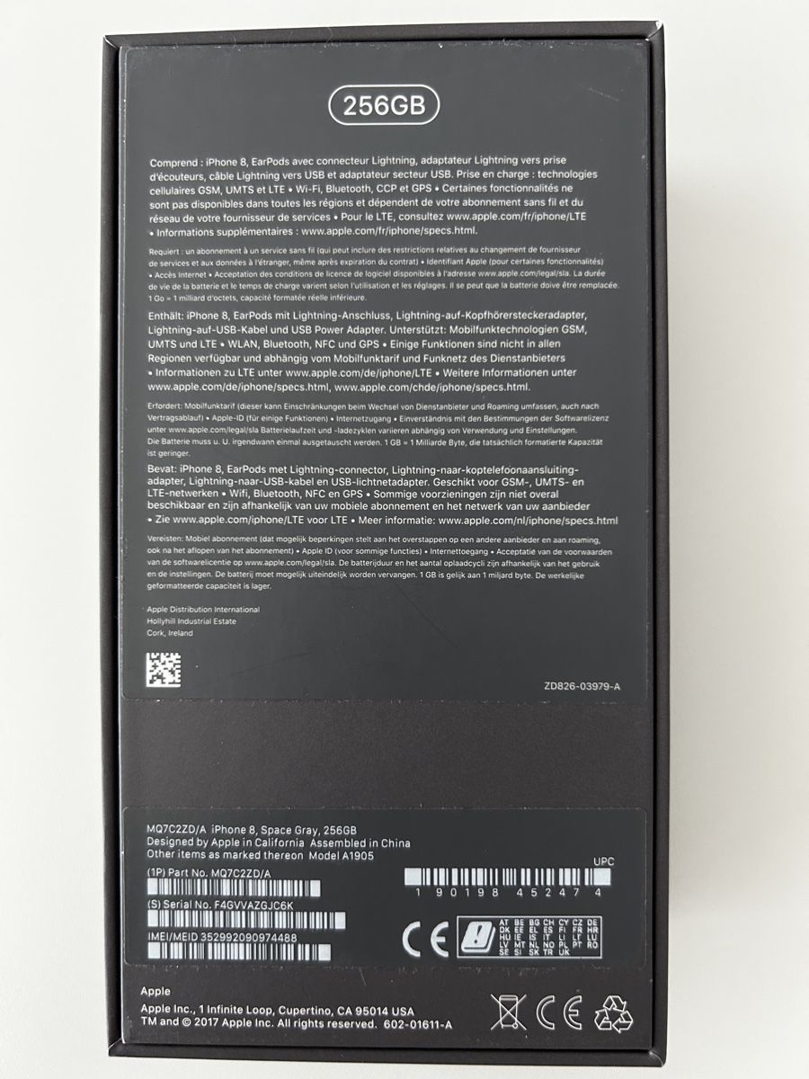 Apple Portables: iPhone 8 (256 GB) – D'occasion à Holzhäusern ZG par ara_q6g8 2