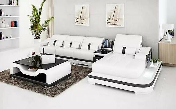 Divani: Polster Ecksofa L-Form aus Premium Lederstoff, Maße ca. 40 – Usato da Zug venduto da jvmoebel-schweiz 4