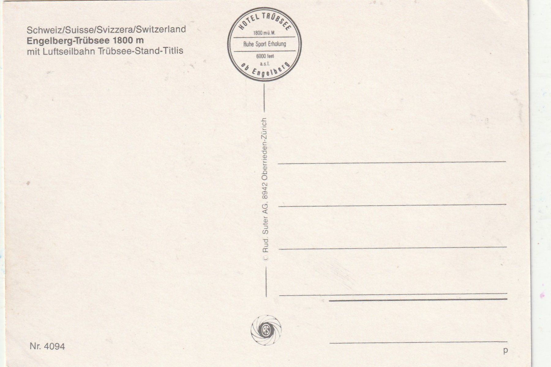 Cartoline postali: 2 Karten Trübsee – Usato da Lumbrein venduto da made02 1