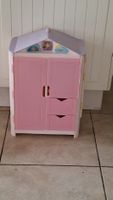 Puppenschrank aus Kunststoff pink und weiss