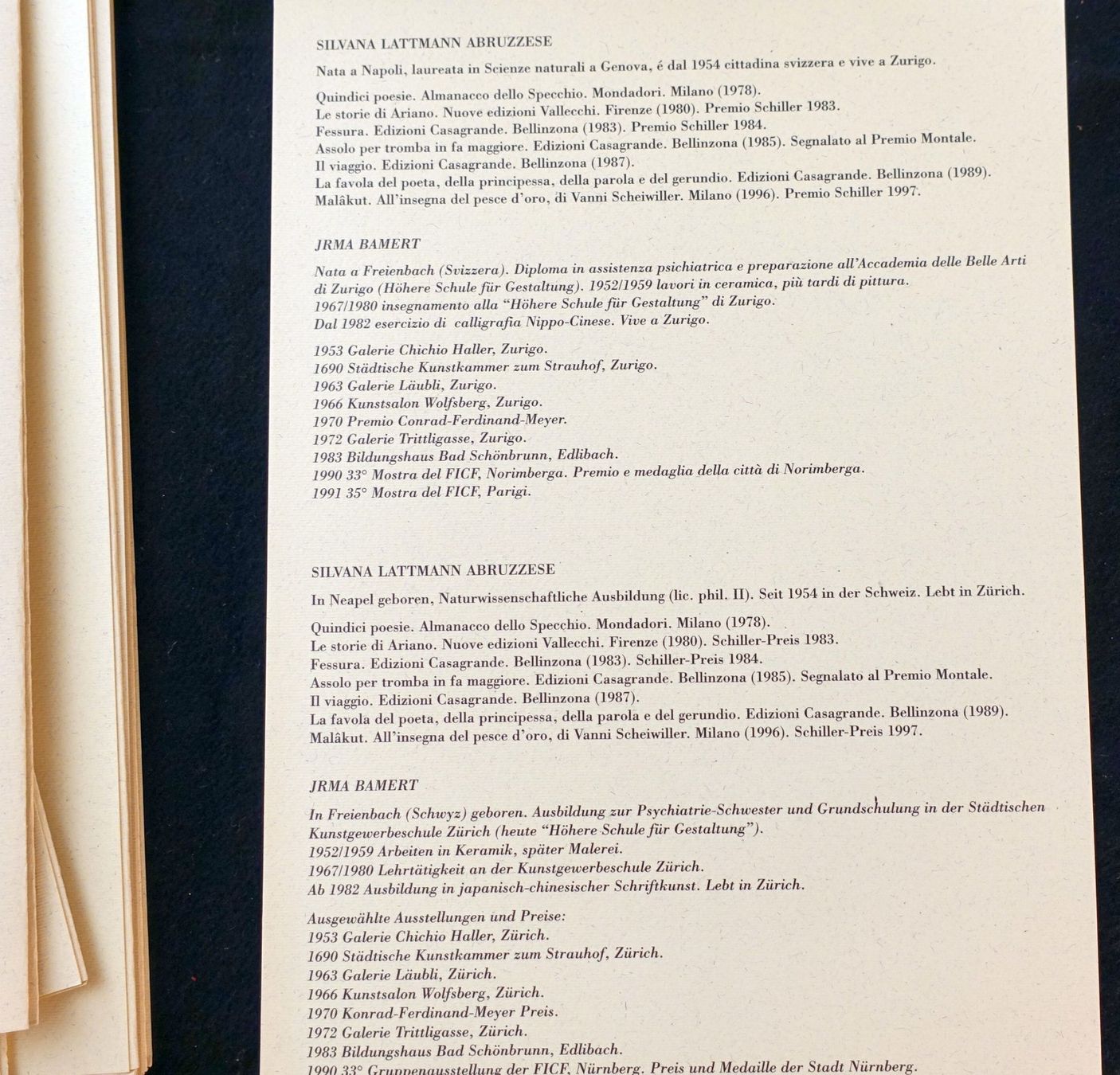 Libri: Signa, Jrma Bamert, Silvana Lattmann – Usato da Gutenswil venduto da Optico 6