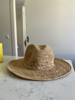 Zara Straw Hat – Summer Beach Hat – Natural – 56cm aprox