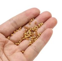 Crimp Stopper, Edelstahl gold 2mm. Schmuckzubehör 100Stk.