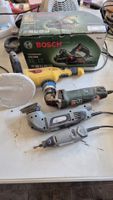 5tlg. Elektrowerkzg-Set: Bosch, Dremel, Polierer, Schleifer
