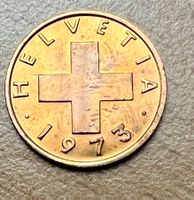 Schweizer 1 Rappen Münze, Jahrgang 1973, Top Zustand!