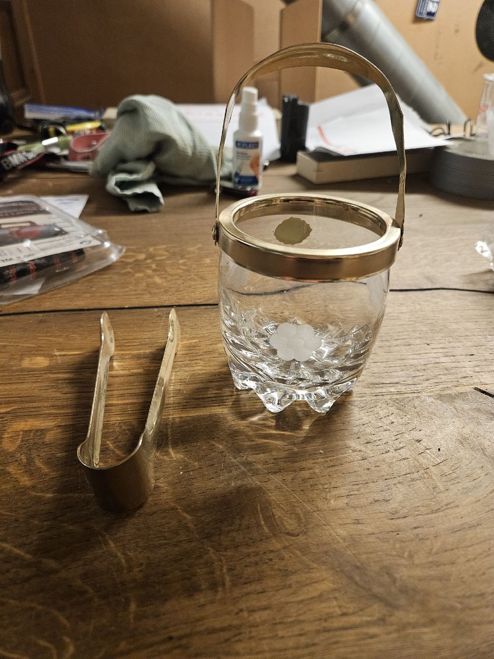 Bicchieri: Eisbehälter glas mit Zange (J1) – Usato da Rorschach venduto da TimelessTrading