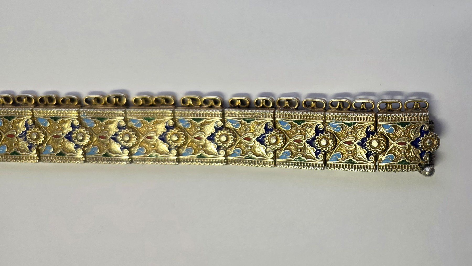 Bracciali & Braccialetti: Armband 900er Silber mit feiner Emaillearbeit 60,4 Gramm – Usato da Zürich venduto da spin23 1
