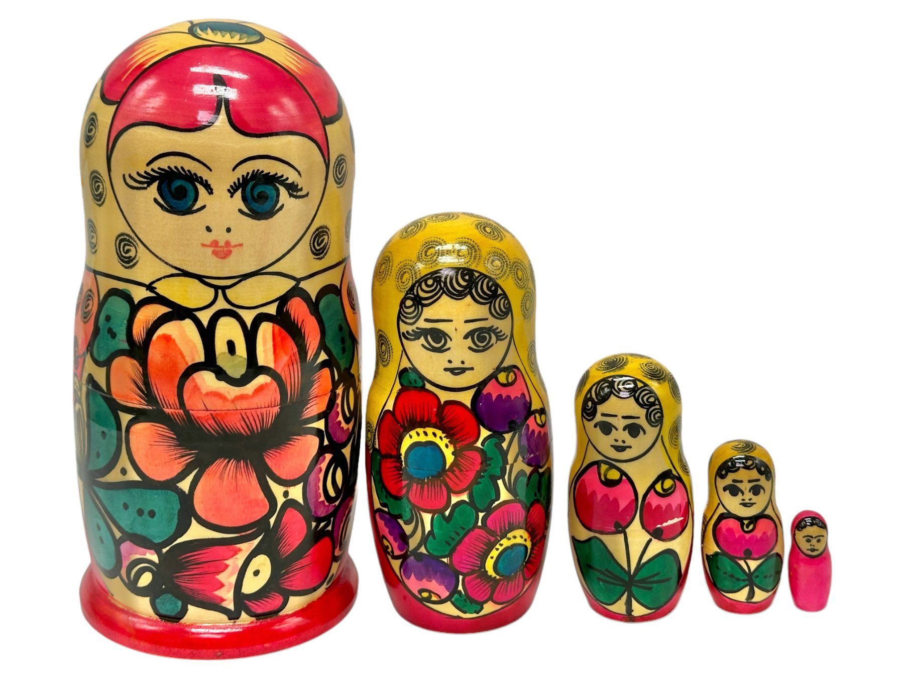 Bambole: Ensemble de 5 poupées Matryoshka russes traditionnelles – Usato da Morges venduto da 1tiquaire 5