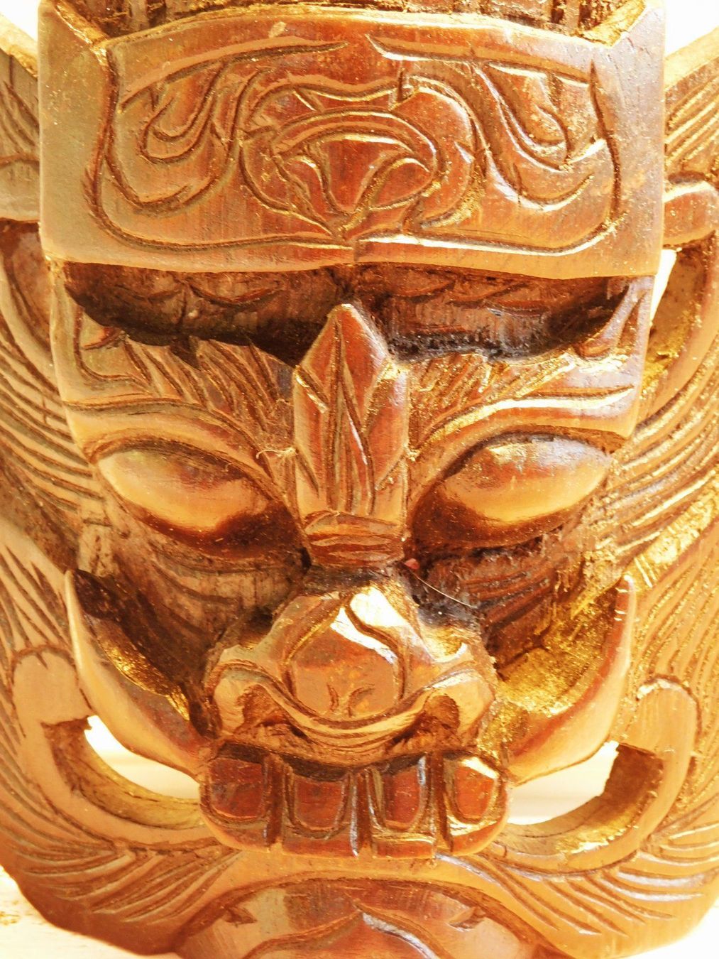 Maschere: Vintage Wood mask hand engraved – Usato da Emmenbrücke venduto da Ulisse-22 1