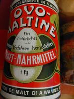2 boite en metal fer ancien Ovomaltine collectin exposition