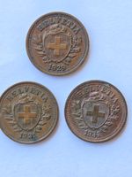 Münze 1 Rappen 1929 1931 1934