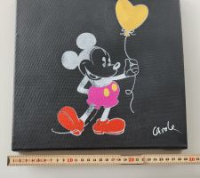 Mickey Mausbild auf Leinwand gemalt