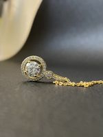 Moissanite 1,3karat 18karat Gold vergoldet DE mit Zertifikat