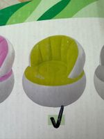 Sessel aufblasbar für Camping, Zuhause etc. Farbe Weiss/Grün