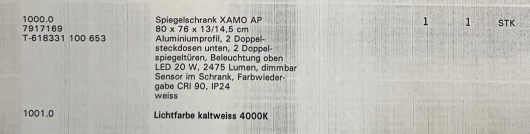 Armoires miroirs: Spiegelschrank XAMO AP – Neuf avec emballage d'origine à Frick par Izaeri 2