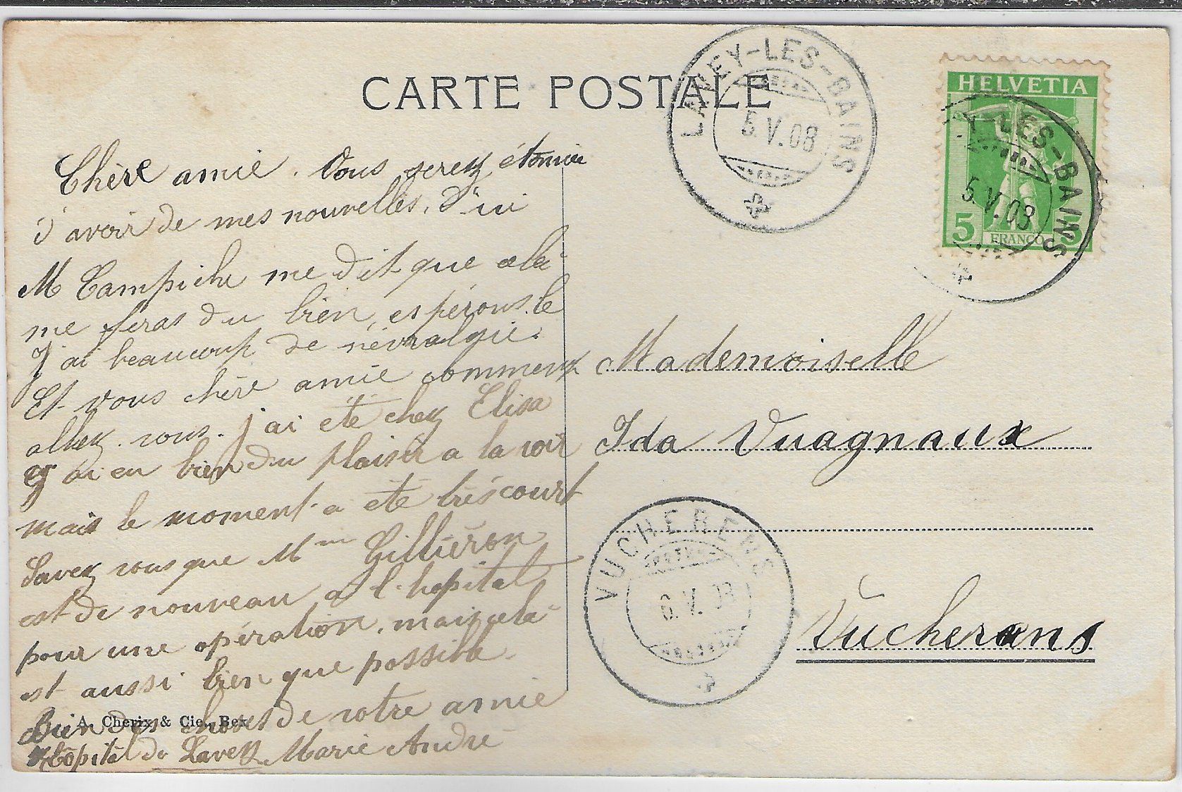 Cartoline postali: Lavey-les-Bains - La Souce – Usato da Ettingen venduto da Kartenplanet 1