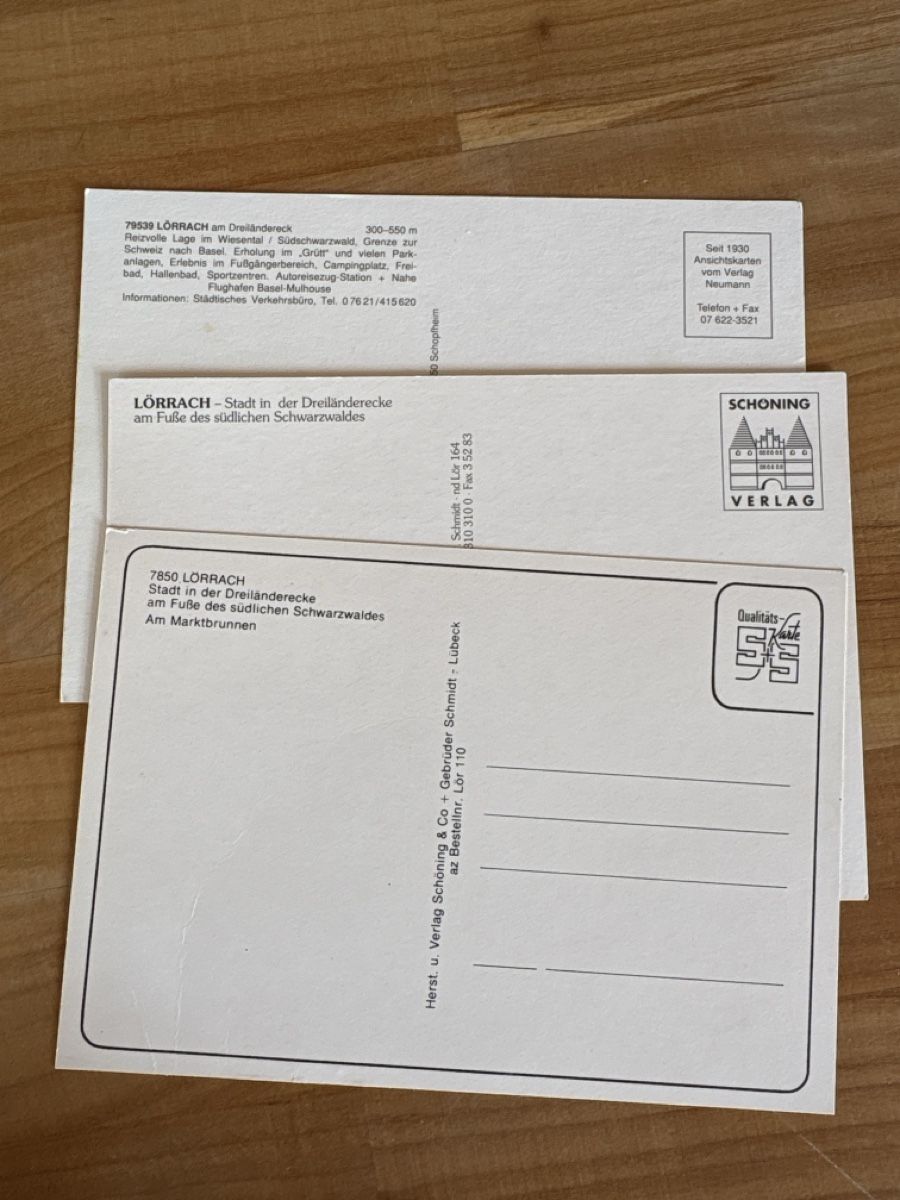 Cartoline postali: 3 AK von Lörrach – Usato da Rümlang venduto da Kartenpost1 1