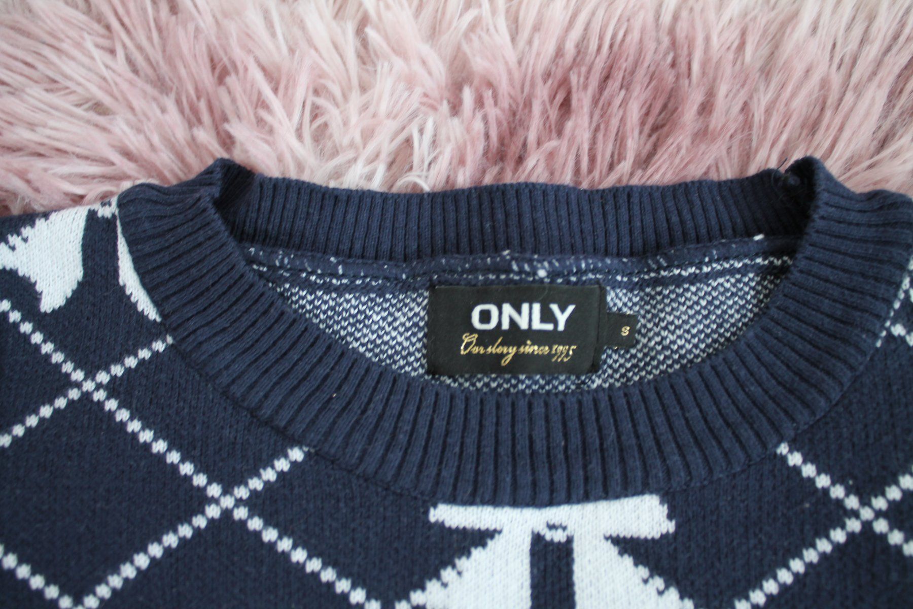 Only Gilet & Giacche senza maniche: Only Pullunder Weste, dunkelblau mit Schleifen Maschen – Nuovo (secondo la descrizione) da Hüttwilen venduto da pinti55 1