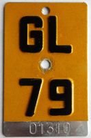 Mofanummer Töffli Glarus 1979 GL 79