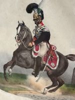 Uniformen, Garde du Corps, Kürassier des Königs, 2 x Lithos