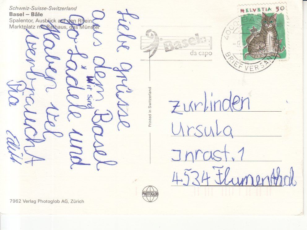 Cartoline postali: Basel 1991 – Usato da Bürglen TG venduto da StampGraf 1
