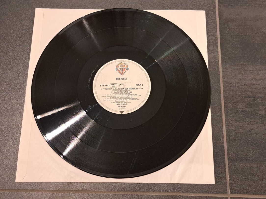 Dischi in vinile: BEE GEES - You Win Again Maxi-Single VG/VG- – Usato da Günsberg venduto da Fleder4 4